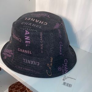 Chanel denim logo bucket hat 2022